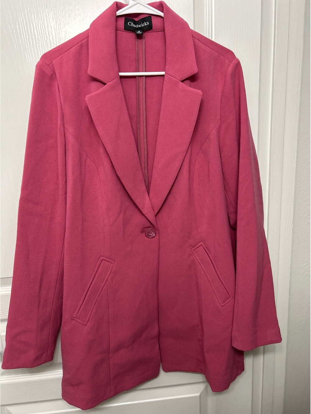 Chadwicks Women's Pink Blazer Jacket Size 16